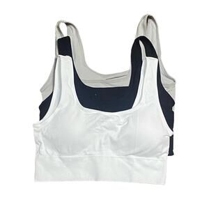 NWO 3 Womens, White, Black and Gray Sports Bras Size Large